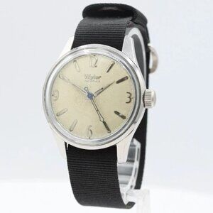 Vintage Wyler 1023/1-1162 Incaflex Men's Mechanical Wristwatch Swiss Steel